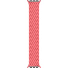 Mena Rise Series 4 44MM Için Kordon, (Medium Size, 147MM) Knitted Fabric Loop Pembe