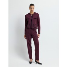 Adl Önü Düğmeli Triko Pantolon Murdum 15345587000