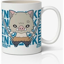 Toyaso Iblis Keser Inosuke Demon Slayer Temalı Beyaz Kupa Bardak Arkadaşa Sevgiliye Hediye