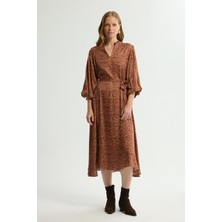Love My Body Desenli Saten Elbise Emp.khv 124L8448003