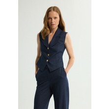 Love My Body Jean Görünümlü Yelek Lacivert 179L9469001