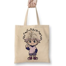 Toyaso Hunter x Hunter Killua Bez Çanta Uzun Saplı Alışveriş Çantası Plaj Çantası