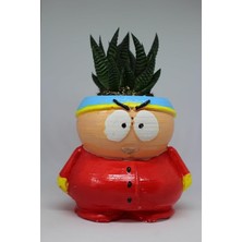Misda Store Cartman Dekoratif Saksı + Canlı Bitki Sukulent