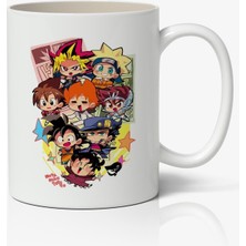 Toyaso Karışık Anime Karakterleri Temalı  Beyaz Kupa Bardak Arkadaşa Sevgiliye Hediye