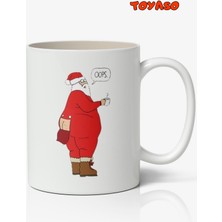 Toyaso Noel Yılbaşı Noel Baba Santa Merry Christmas Temalı Beyaz Kupa Bardak Sevgiliye Arkadaşa Hediye