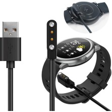 Mena Rise Solar LS05 Ile Uyumlu Giyilebilir Akıllı Saat Şarjı Aleti Manyetik Şarj Adaptörü Solar LS05 Ile Uyumlu USB Şarj Kablosu (Siyah)