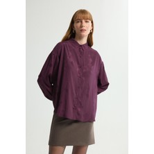 Love My Body Jakar Detaylı Gömlek Murdum 130L9332001