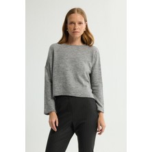 Love My Body Oversize Triko Kazak Gri 139L9572000