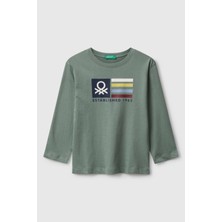 United Colors Of Benetton Erkek Çocuk Uzun Kol Tshirt 10JZ 1/6 Yaş