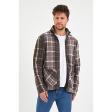 Polo State Erkek Ekose Desenli Ceket  Kahverengi