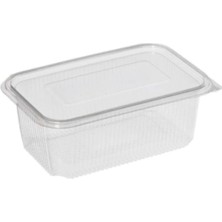 Plastik Sızdırmaz Kap 1000 gr cc Kullan At Tek Kullanımlık Plastik Kapaklı Kase 100 Adet