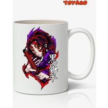 Toyaso Demon Slayer Iblis Keser Yoriichi Kokushibo Temalı Beyaz Kupa Bardak Sevgiliye Arkadaşa Hediye