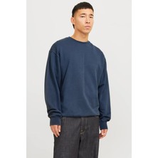 Jack & Jones Erkek Jjecharge Sweatshirt Rahat Kesim ve Uzun Kollu Tasarım