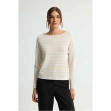 Love My Body Sim Detaylı Triko Kazak Kemik 139L9632000