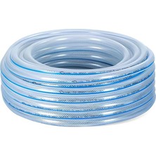 Metre Örgülü Şeffaf Bahçe Hortumu Dayanıklı 3 Katlı Sağlam Çeşme Su Sulama Yıkama Hortum 12.5 mm 1/2"