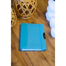 Locko Kişiye Özel Turkuaz 2026 Günlük Ajanda Vegan Deri Gizli Spiralli Kurumsal Hediyelik