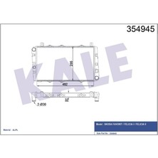 KALE-354945 - Su Radyatörü [KL164600-5003132PF Bakır Versiyonu] Skoda Favorıt Felıcıa I-Iı 135/135E/136 1.3 95=> (Mt) (Nac) [mekanik] [482X285X32]
