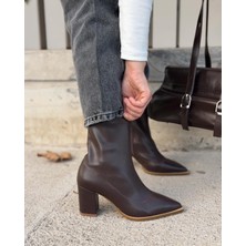 I Love Shoes Selvora Streç Mat Deri Kahverengi Kadın Bot