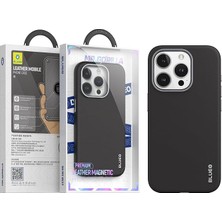 Misda Store iPhone 14/15 Serisi Uyumlu Premium Deri Telefon Kılıfı (Siyah, iPhone 14 Pro)