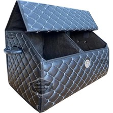 Misda Store Aksesuar Araç Bagaj Düzenleyici Deri Çanta Organizer Deri Araba Çantası Oto Içi Eşya Ları Düzenleme Otomobil Malzeme Beyaz Dikişli Kapitone