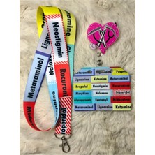 Hediyebum Sağlıkçı Boyun Askı Ipi Yoyo ve Kartlık Set