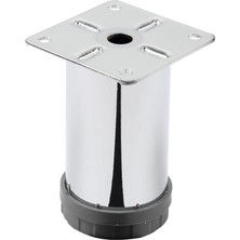 4 Adet Mobilya Ayağı Metal 8 cm Alttan Ayarlı 42 mm Krom Ayak