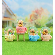 Giftmoda Mini Işıklı Capybara Fincan Kar Küresi