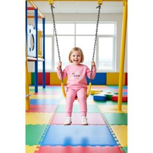 FRM Kız Çocukları Için Pamuklu Regular Fit Baskılı Takım Günlük Konfor ve Stil Kaliteli Şık Rahat