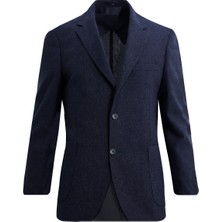 Uki Indigo Mono Yaka Klasik Ceket