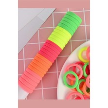 H&E Design Kadın 50'li Canlı Renkli Lastik Toka Seti