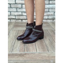 Love Shine Lusso Kroko Taş Tokalı Büyük Numara Kadın Ayakkabı Şık ve Zarif Topuklu Model