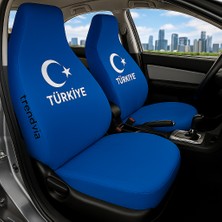 Trendvia Türkiye Temalı Ay Yıldız Desenli Penye Oto Koltuk Kılıfı Seti – Ön ve Arka Koltuk Koruma Takımı
