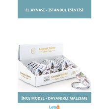 Letsii Taş Detaylı Ince Tasarım El Aynası Istanbul Simgeleri