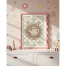 Fuart.Co Vintage Desenli Çaydanlık Dijital Baskı Vintage Poster (Çerçevesiz) VIFU