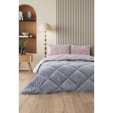Formeya Nordelle Çift Kişilik Wellsoft Yorgan Uyku Seti Pembe-Gri Desenli 195x215 cm Ultra Yumuşak