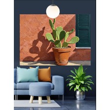 Artmeg Saksı Içinde Kaktüs Bitkisi Dekoratif Kanvas - Mdf Ahşap Tablo
