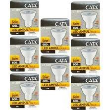 Avarson (8 adet) Cata 8W (50W) 3000K (Sarı Işık) GU10 DUYLU LED Spot Ampul