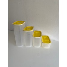 Tupperware Oval Su 4lü Sarı Kuru Gıda Saklama Kabı