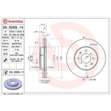 Brembo 09550914 Fren Diski On 45251SK7000 45251SK7A00 45251SK7A10 (2 Adet Fiyatıdır)