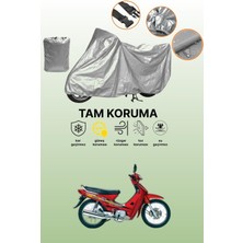 Dokaca Gri Kanuni Seyhan 100C Uyumlu Motosiklet Brandası, Koruyucu Örtü, Motor Branda