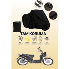 Dokaca Siyah Yuki Yk-22 Rüzgar Uyumlu Motor Branda, Koruyucu Örtü, Motosiklet Brandası