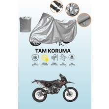 Dokaca Gri Asya Rx 250 Cross Uyumlu Motosiklet Brandası, Koruyucu Örtü, Motor Branda