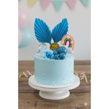 Pastry Planet Pasta Üstü Yelpaze, Gökkuşağı, Kelebek Süs Seti