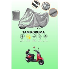 Dokaca Gri Kuba Trendy Xc 50 cc Uyumlu Motosiklet Brandası, Koruyucu Örtü, Motor Branda