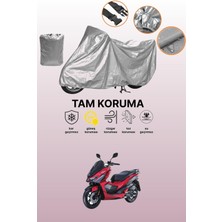 Dokaca Gri Sym Jet x 125 Uyumlu Motosiklet Brandası, Koruyucu Örtü, Motor Branda