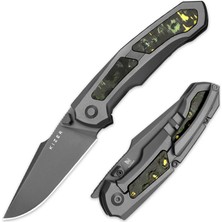 Kizer Feweed | S90V | Titanium+ Fat Carbon（toxic Storm）| KI3694A2