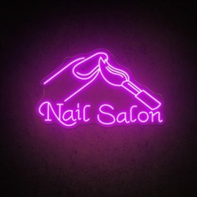 Nail Salon Yazılı ve Şekilli Neon Tabela