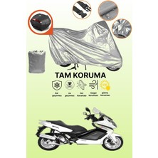 Dokaca Gri Arka Çanta Uyumlu Yuki QM250T Maximum Uyumlu Motor Brandası, Koruyucu Örtü