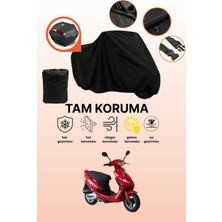Dokaca Siyah Arka Çanta Uyumlu Asya Polo 100 Uyumlu Motosiklet Brandası, Koruyucu Örtü