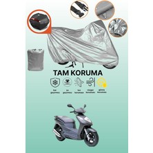 Dokaca Gri Arka Çanta Uyumlu Honda Dylan 150 Uyumlu Motor Brandası, Koruyucu Örtü